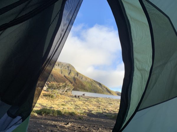 Campsite on Villarrica Traverse